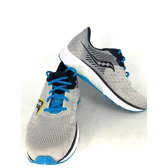 SAUCONY MEN GUIDE 14 ATHLETIC RUNNING LACE SHOES ALLOY/COBALT S20655-55 SIZE 12W